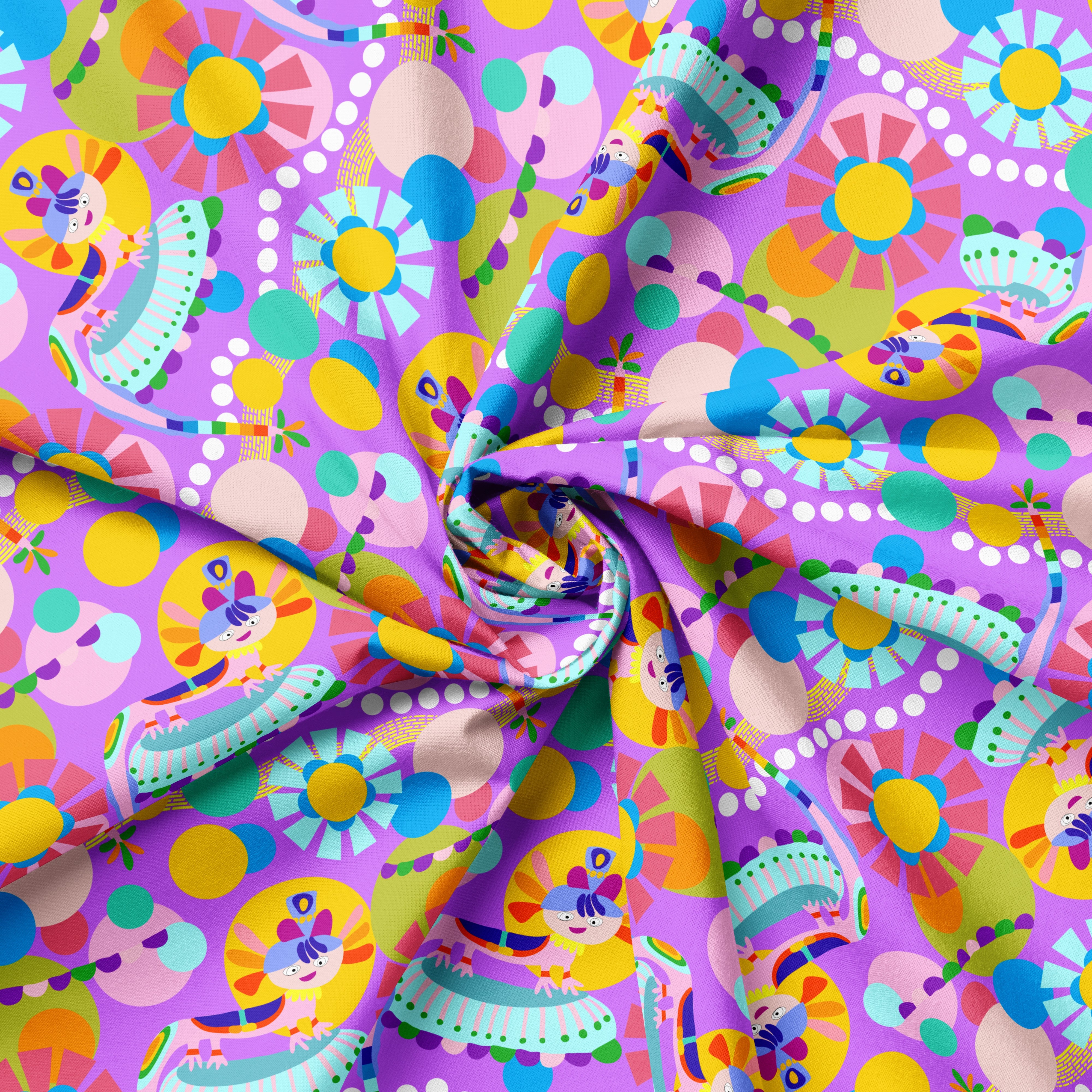 Axolotl Fun | Fabric by the Metre