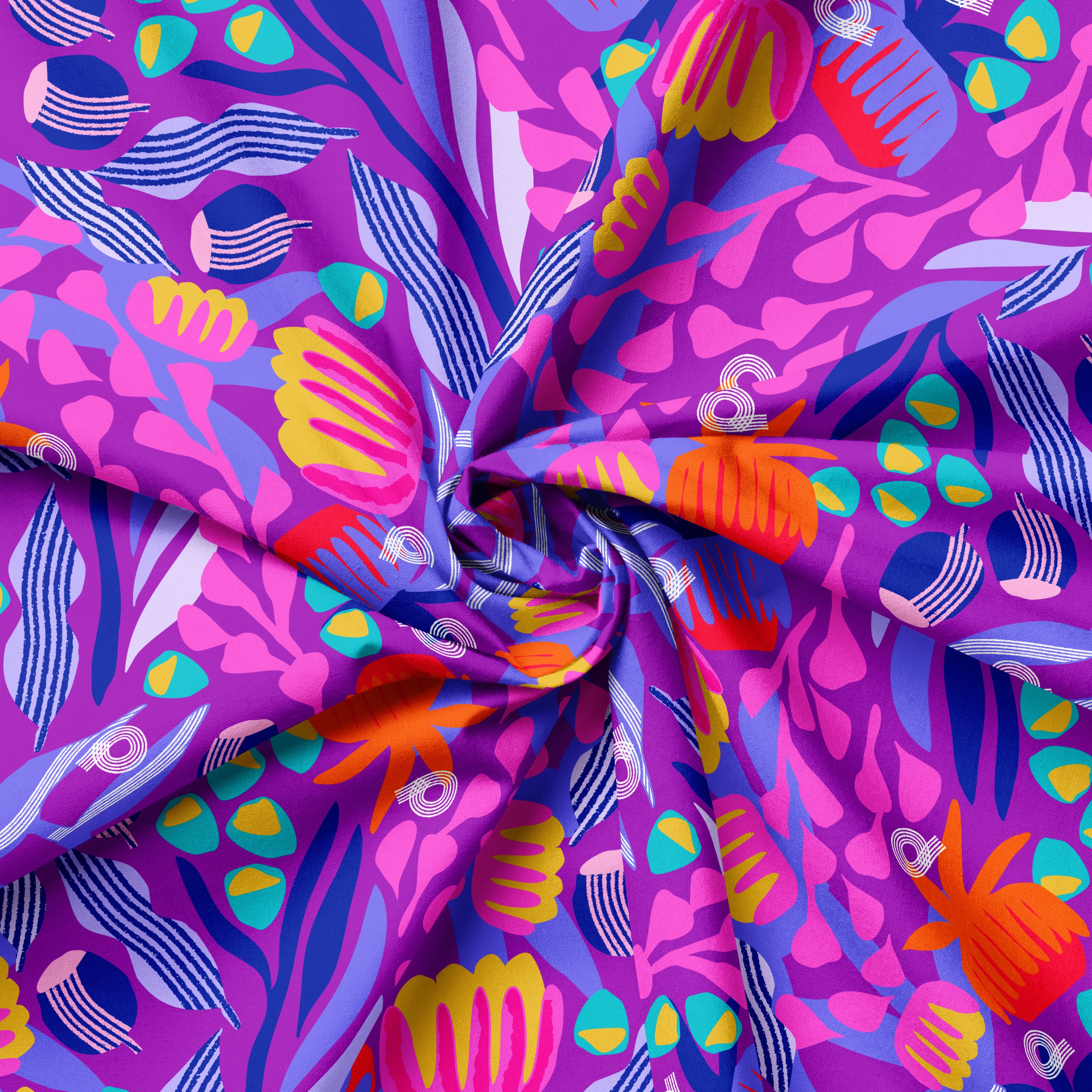 Bush Dancer Violet | Fabric by the Metre