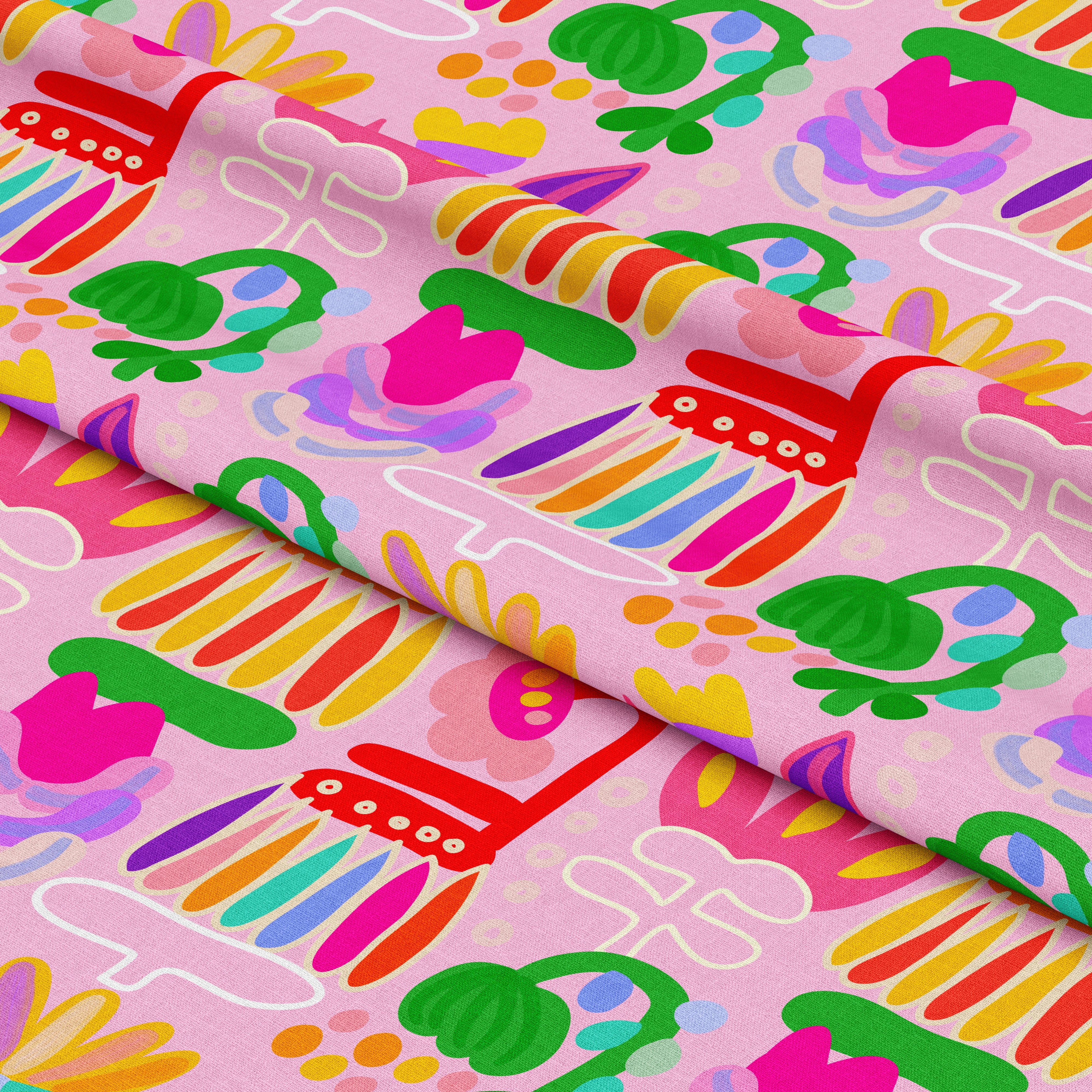 Cirque Du Floray Pink | Fabric by the Metre