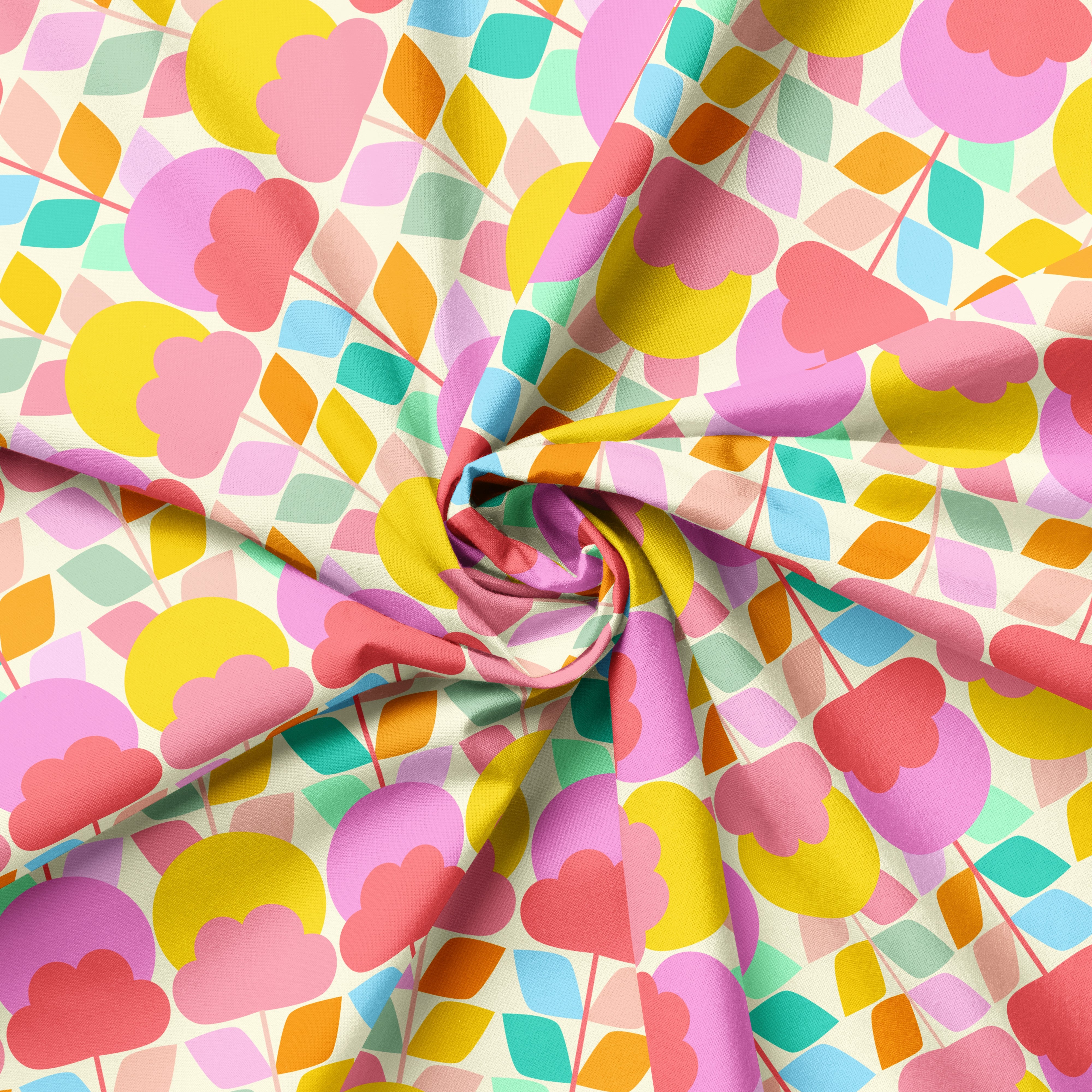 Cotton Sunset Cream | Fabric by the Metre