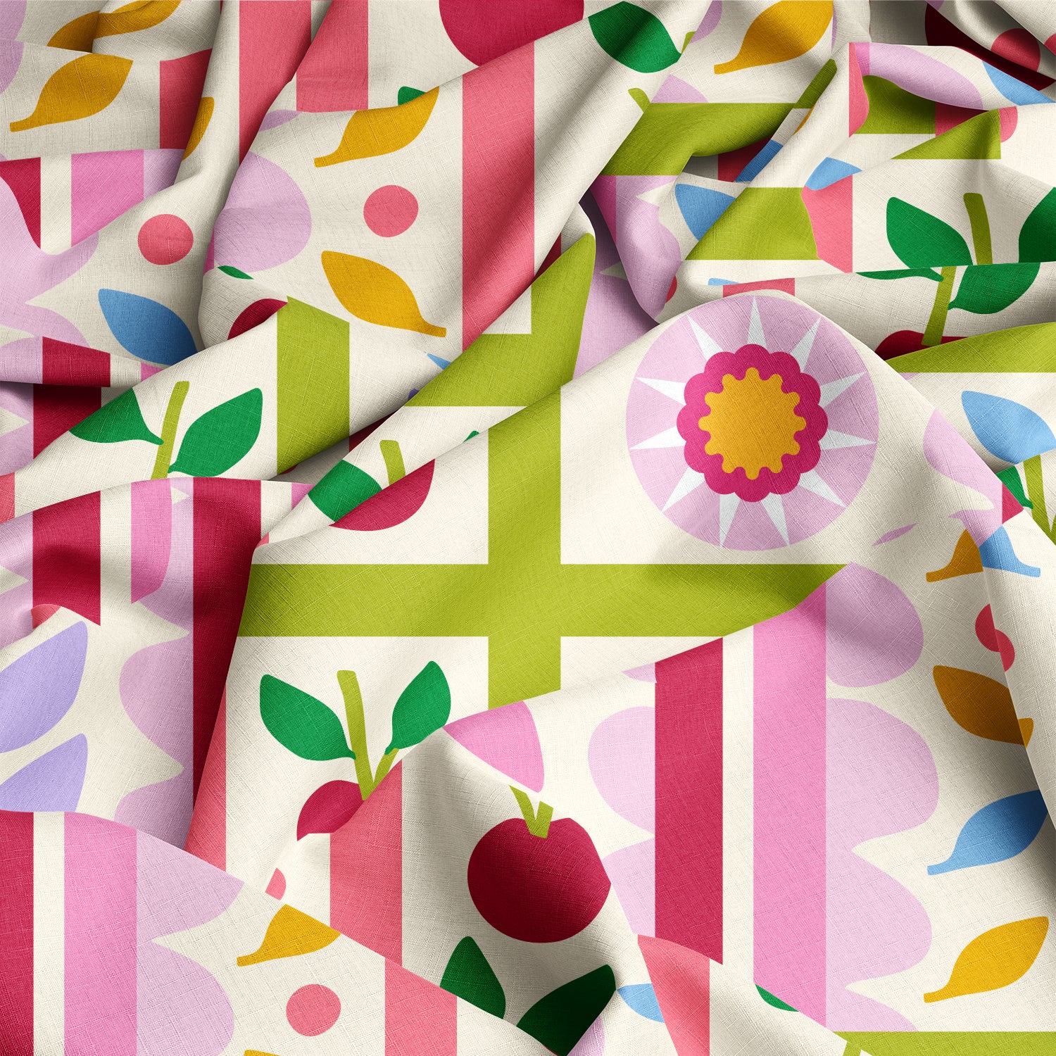 Cherry Pastels | Fabric by the Metre