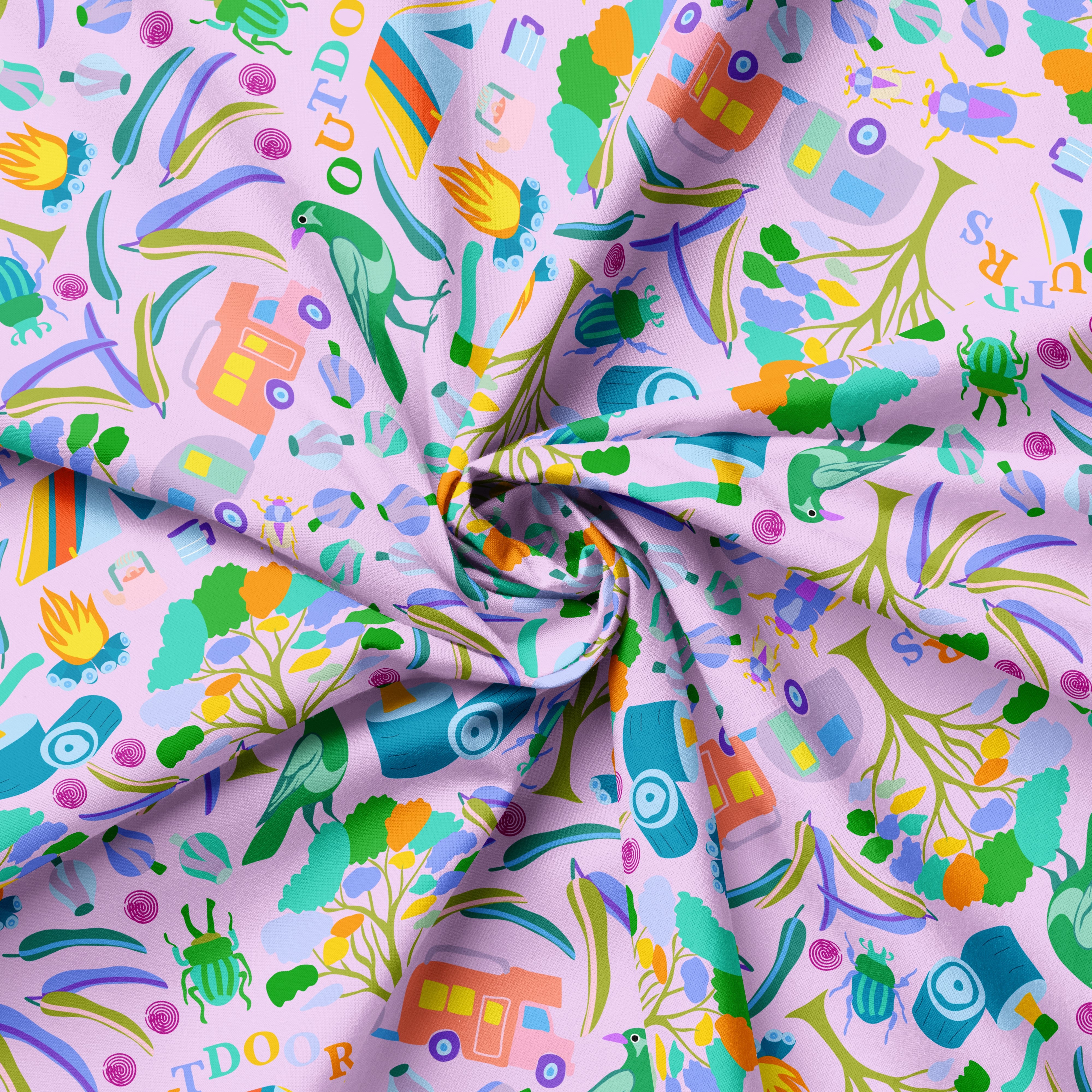 Little Oz Outdoors Lilac | Fabric by the Metre