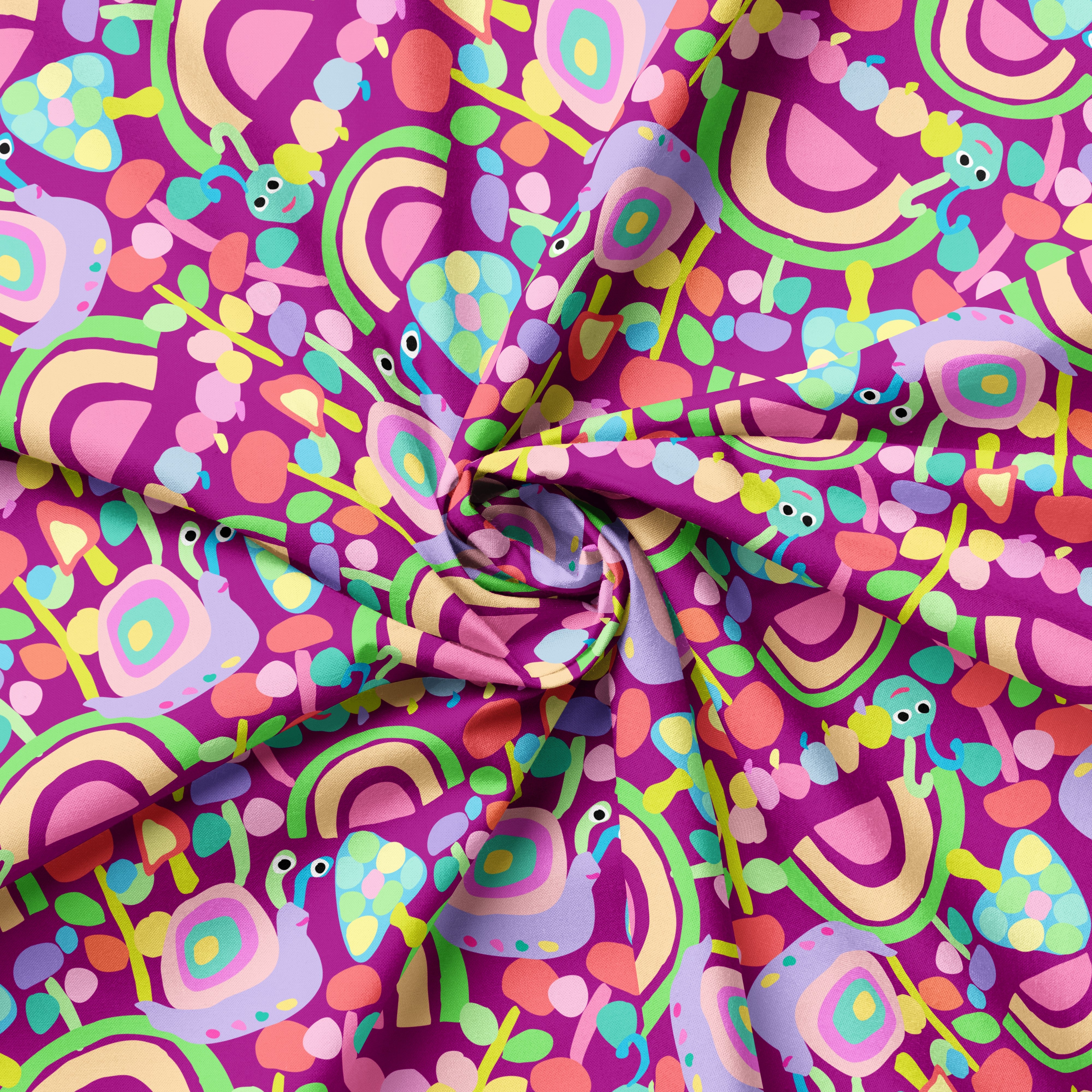Mr Biggy's Pastel Dream Eggplant | Fabric by the Metre