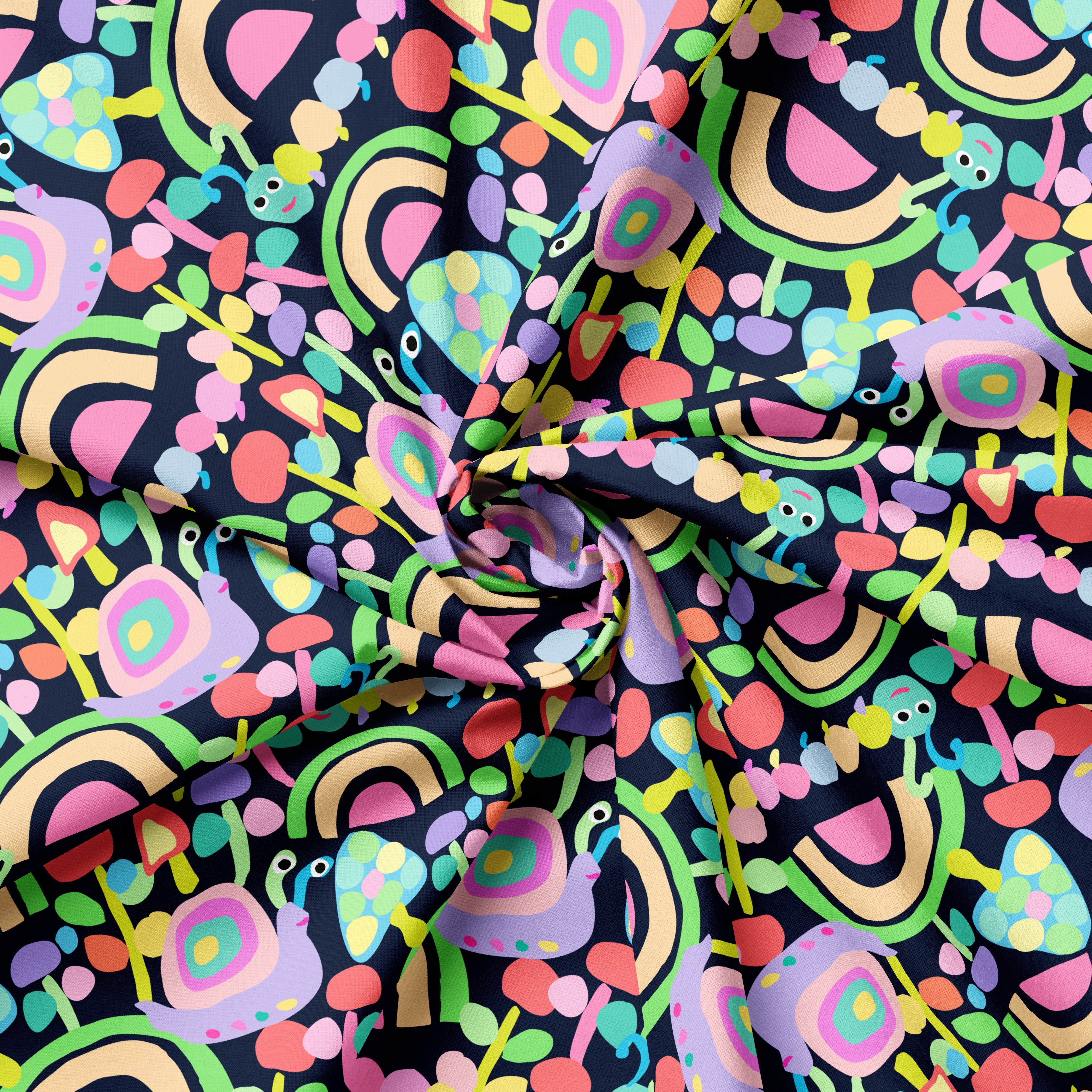 Mr Biggy's Pastel Dream Noir | Fabric by the Metre