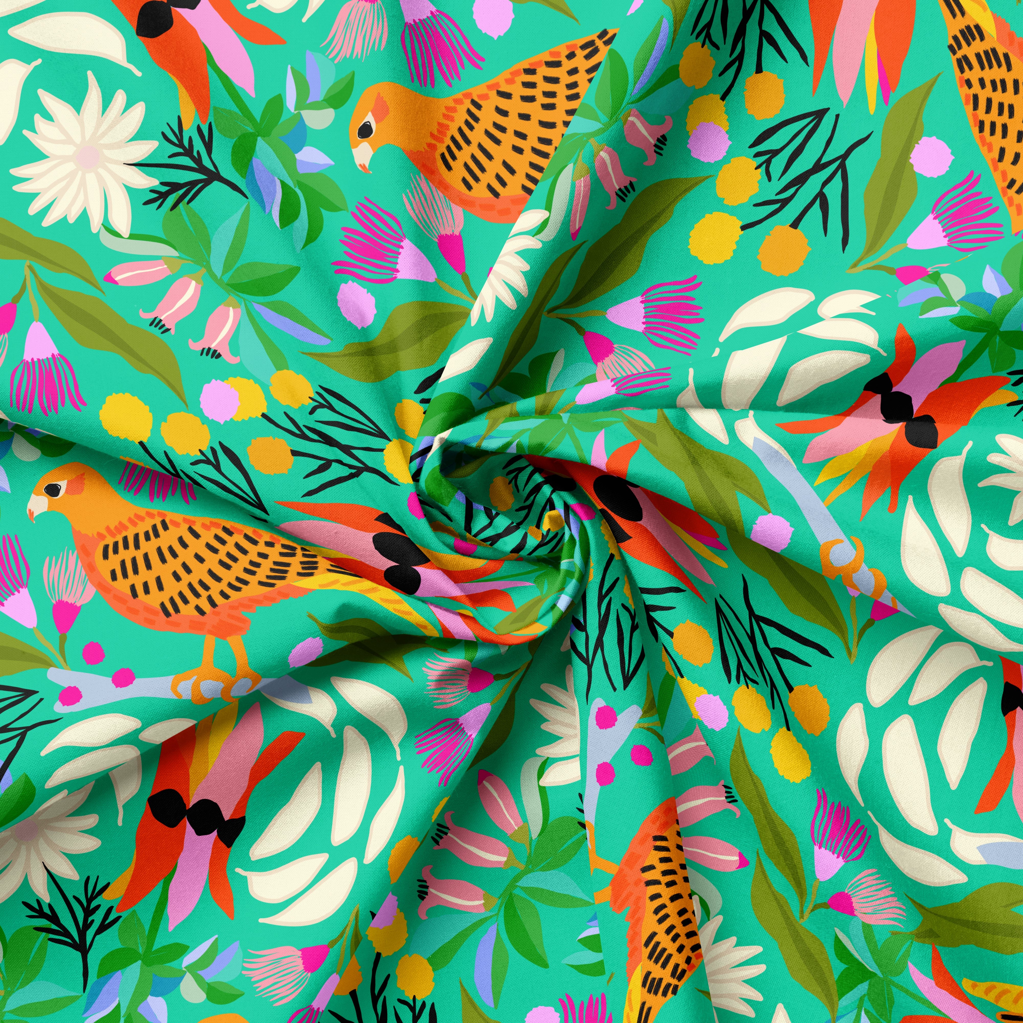 Rare Red Goshawk Grass | Fabric by the Metre