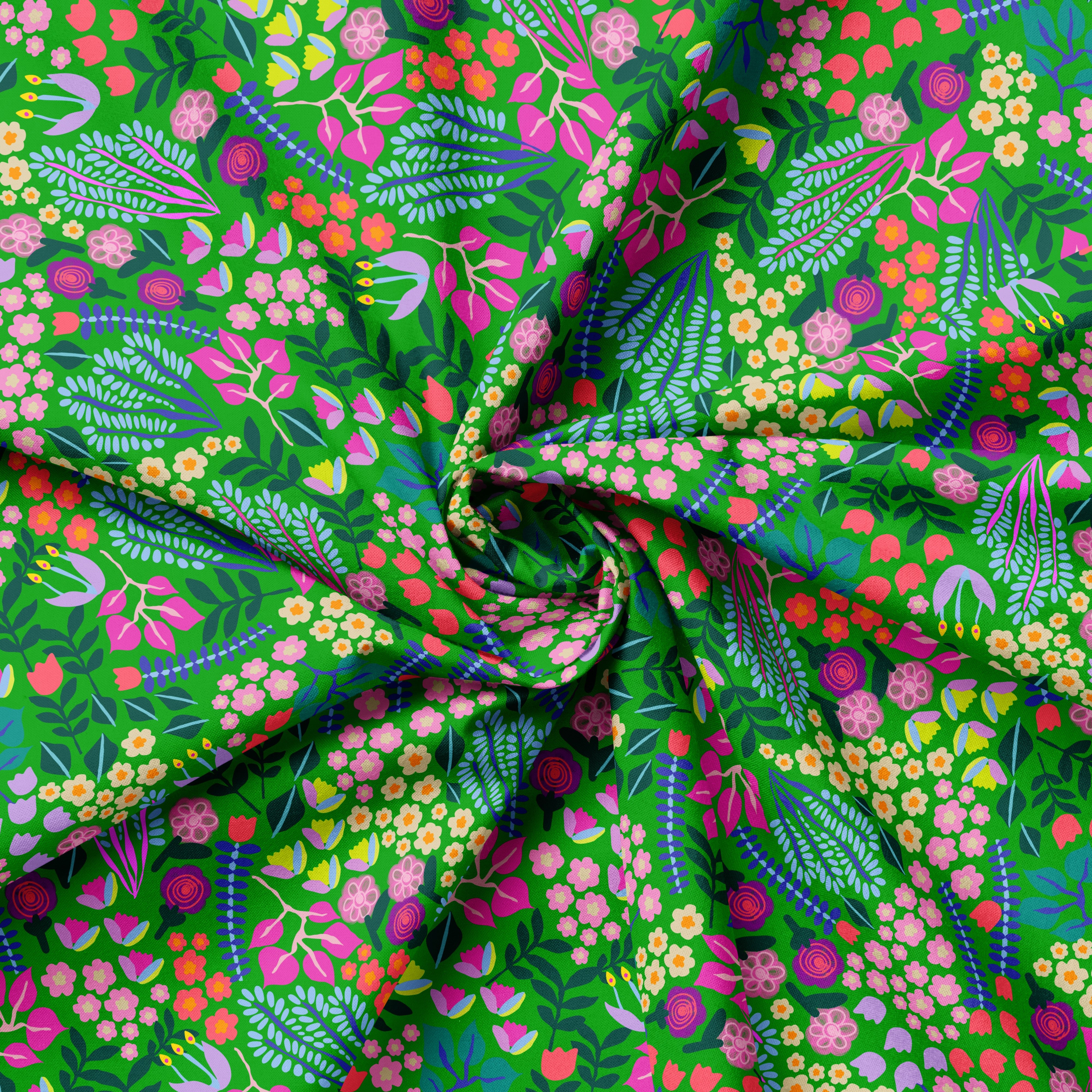 Velvet Garden Emerald | Fabric by the Metre