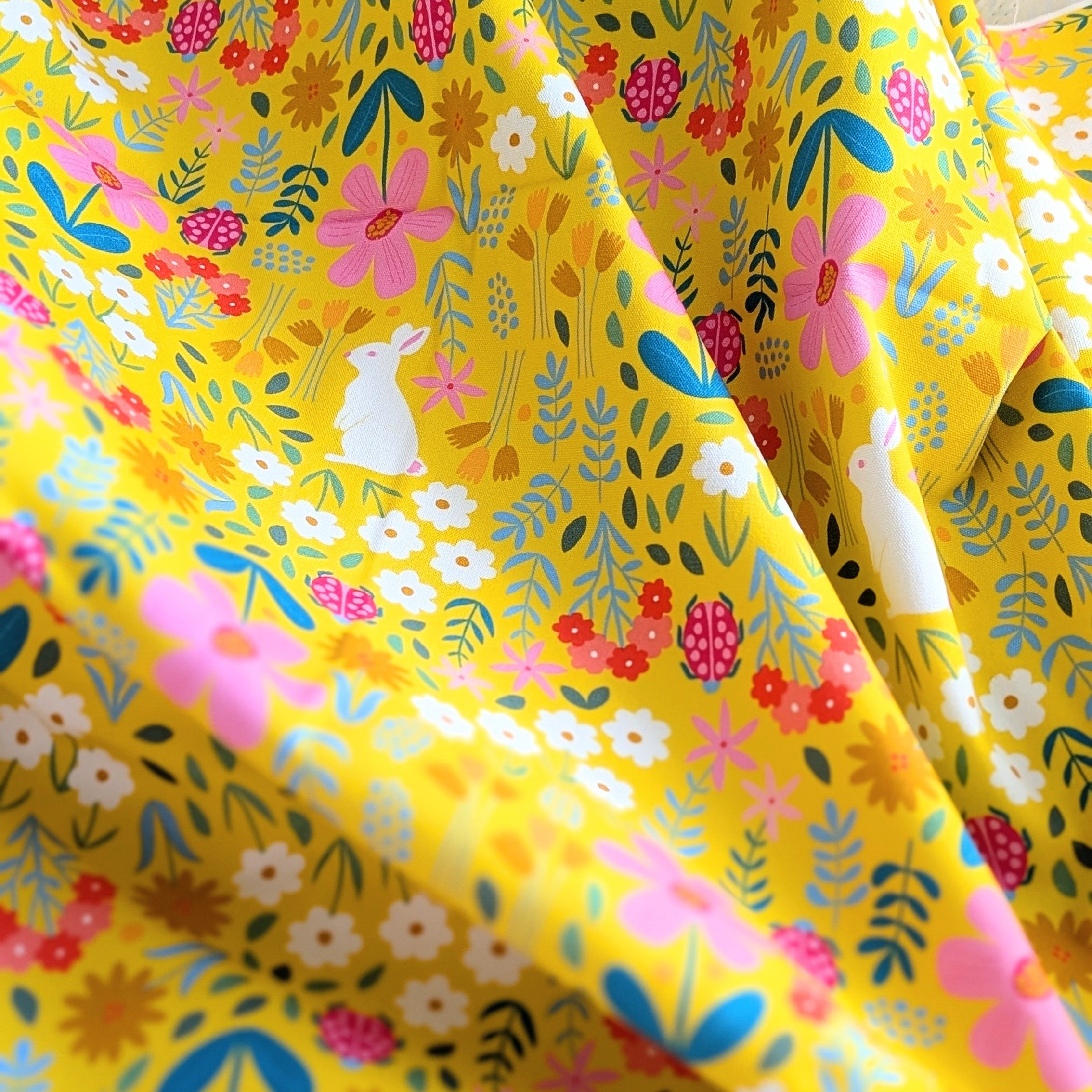 Bunny Sunny Field | Fabric by the Metre