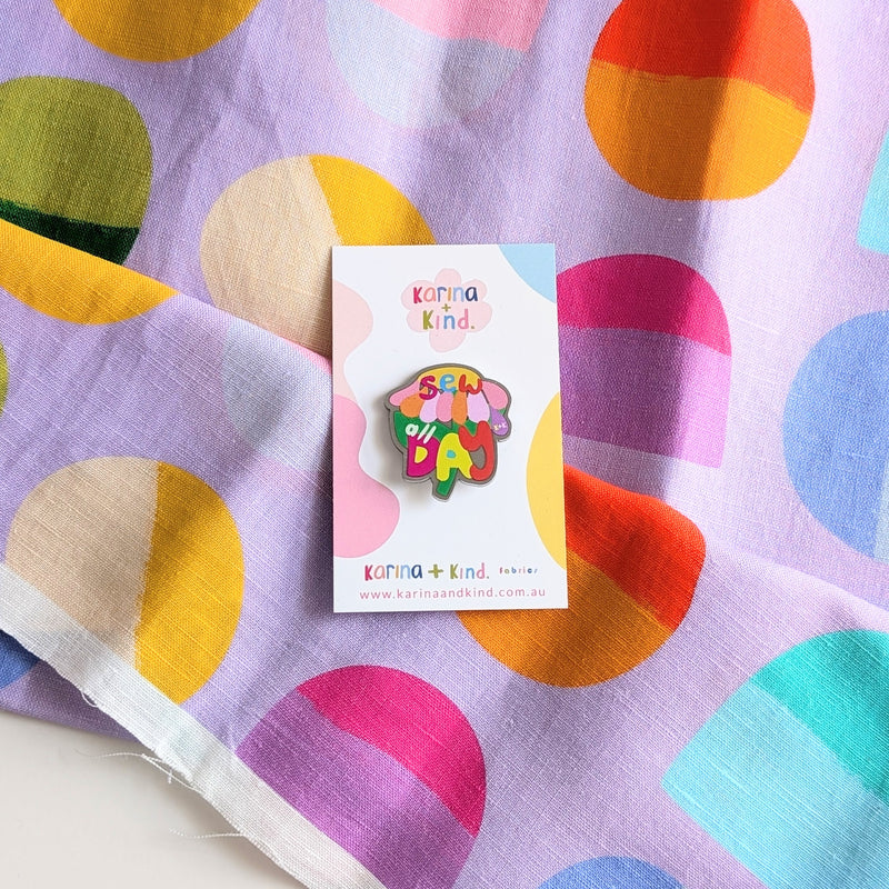 Sew All Day | Eco Metal Pin Brooch by Karina+Kind